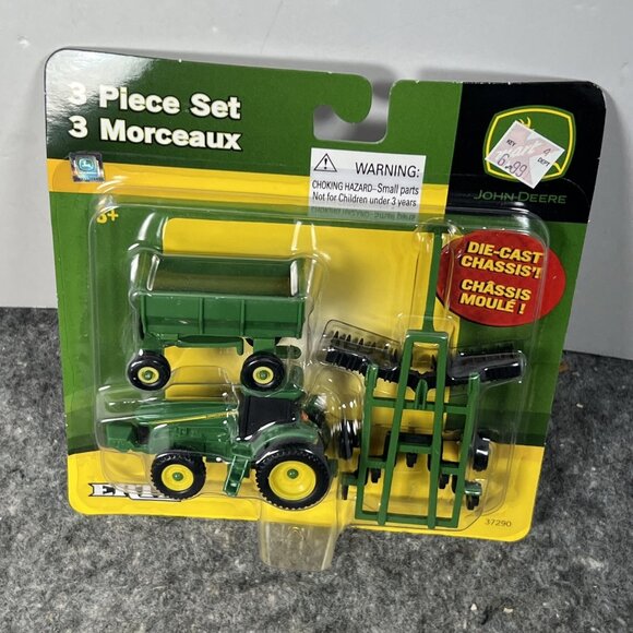 2009 ERTL John Deere 3 Piece Tractor Trailer Trail Set, #37290, NOS - Picture 4 of 7
